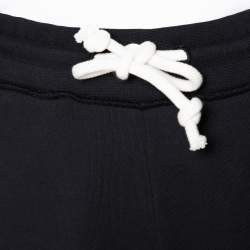 Pre Owned Maison Margiela Black Cotton Stereotype Drawstring Sweatpants M