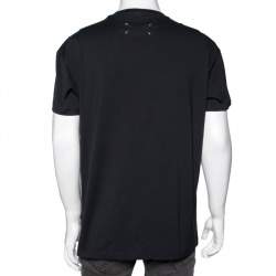 Pre Owned تي شيرت ميزون مارتن مارجيلا  قطن بطبعة فاشون إيد كيت أسود  مقاس متوسط - ميديوم