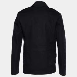 Pre Owned Maison Martin Margiela Black Cotton Button Front Jacket L