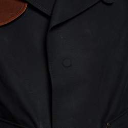 Pre Owned Maison Martin Margiela Black Cotton Button Front Jacket L