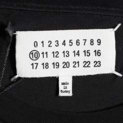 Pre Owned Maison Martin Margiela Black Jersey Crew Neck T-Shirt L