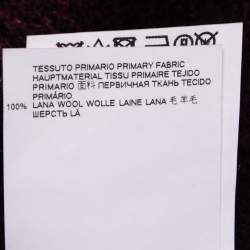 Pre Owned Maison Martin Margiela Burgundy Rib Knit Wool Zip Font Cardigan L