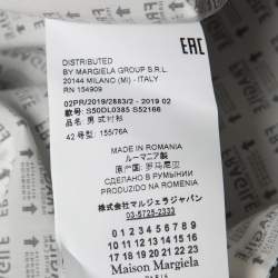 Pre Owned Maison Martin Margiela White Cotton Fragile Print Short Sleeve Shirt XL