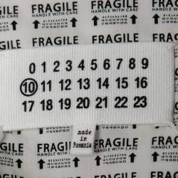 Pre Owned Maison Martin Margiela White Cotton Fragile Print Short Sleeve Shirt XL