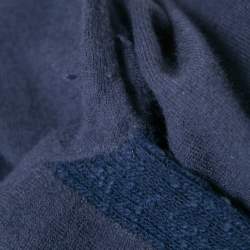 Pre Owned Maison Martin Margiela Navy Blue Wool Crew Neck Sweater L
