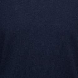 Pre Owned Maison Martin Margiela Navy Blue Wool Crew Neck Sweater L