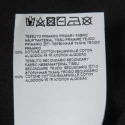 Pre Owned Maison Martin Margiela Black Printed Cotton Half Sleeve T-Shirt M