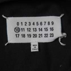 Pre Owned Maison Martin Margiela Black Printed Cotton Half Sleeve T-Shirt M