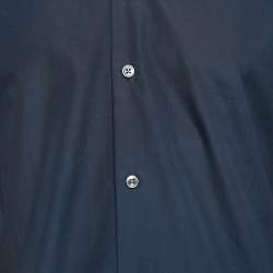 Pre Owned Maison Martin Margiela Navy Blue Cotton Shirt M