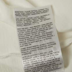 Pre Owned Maison Martin Margiela White Cotton Numbers Patch Half Sleeve T-Shirt L