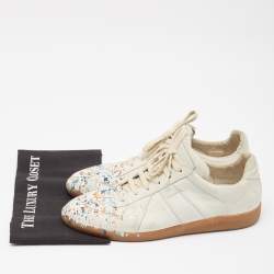 Pre Owned Maison Martin Margiela Grey Nubuck Leather Replica Sneakers Size 44