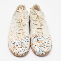 Pre Owned Maison Martin Margiela Grey Nubuck Leather Replica Sneakers Size 44