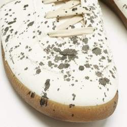 Maison Martin Margiela White/Black Canvas  Replica Sneakers Size 45