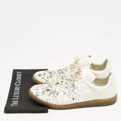 Maison Martin Margiela White/Black Canvas  Replica Sneakers Size 45