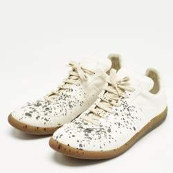 Maison Martin Margiela White/Black Canvas  Replica Sneakers Size 45