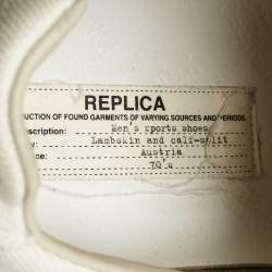 Maison Martin Margiela White/Black Canvas  Replica Sneakers Size 45