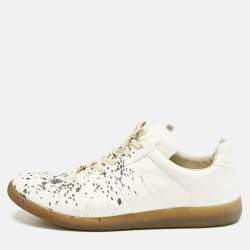 Maison Martin Margiela White/Black Canvas  Replica Sneakers Size 45