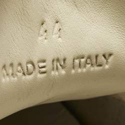 Pre Owned Maison Martin Margiela Dark Green Leather and Suede Tabi Low Top Sneakers Size 44