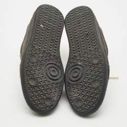 Pre Owned Maison Martin Margiela Dark Grey Suede Tabi Low Top Sneakers Size 44