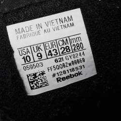 Pre Owned Maison Martin Margiela x Reebok Black Leather Tabi Sneakers Size 43