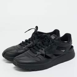 Pre Owned Maison Martin Margiela x Reebok Black Leather Tabi Sneakers Size 43