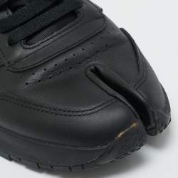 Pre Owned Maison Martin Margiela x Reebok Black Leather Tabi Sneakers Size 43