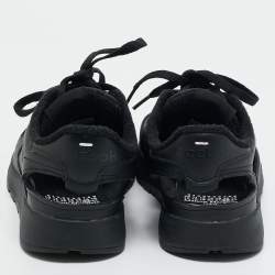 Pre Owned Maison Martin Margiela x Reebok Black Leather Tabi Sneakers Size 43