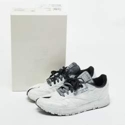 Pre Owned Maison Margiela x Reebok White Leather Cut Out Classic Sneakers Size 42