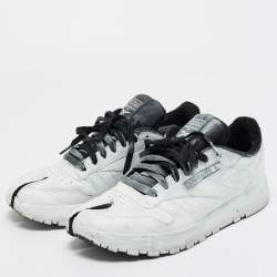 Pre Owned Maison Margiela x Reebok White Leather Cut Out Classic Sneakers Size 42