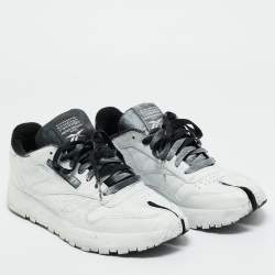 Pre Owned Maison Margiela x Reebok White Leather Cut Out Classic Sneakers Size 42