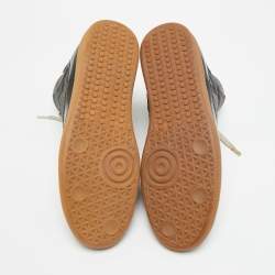 مملوكة مسبقًا حذاء رياضي ميزون مارتن مارجِلا جلد لامع وزمرد أسود عالي القمة مقاس 45