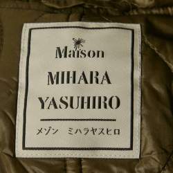 Maison Mihara Yasuhiro Khaki Green Nylon Padded Zip-Up Bomber Jacket M