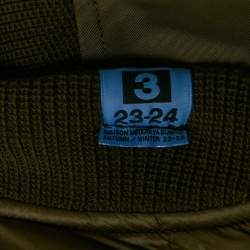 Maison Mihara Yasuhiro Khaki Green Nylon Padded Zip-Up Bomber Jacket M
