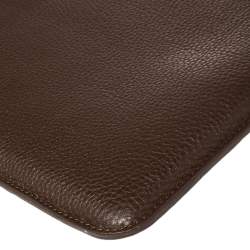 Marc by Marc Jacobs Brown Pebbled Leather Laptop Zip Case