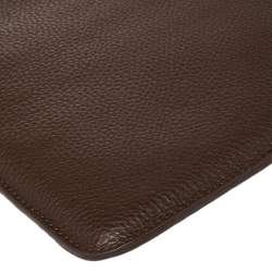 Marc by Marc Jacobs Brown Pebbled Leather Laptop Zip Case