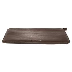 Marc by Marc Jacobs Brown Pebbled Leather Laptop Zip Case