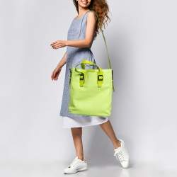 Marc by Marc Jacobs Green Python Embossed Leather Shopper Tote
