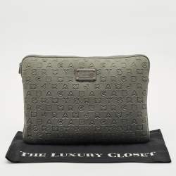 Marc by Marc Jacobs Grey Polyester Dreamy Logo Laptop Case