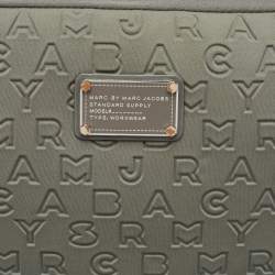 Marc by Marc Jacobs Grey Polyester Dreamy Logo Laptop Case
