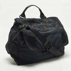 مملوكة مسبقًا حقيبة ماسنجر مارك باي مارك جاكوبس قياس كبير قماش أزرق بحري ستاندرد سابلاي