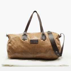 Marc by Marc Jacobs Tan Leather Weekender Duffel Bag