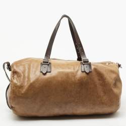 Marc by Marc Jacobs Tan Leather Weekender Duffel Bag