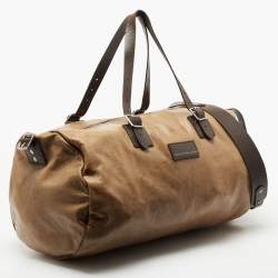 Marc by Marc Jacobs Tan Leather Weekender Duffel Bag