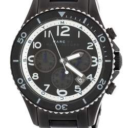 Pre Owned Marc by Marc Jacobs Black PVD Coated Stainless Steel Marine Rock MBM5025 Men's Wristwatch 45 mm