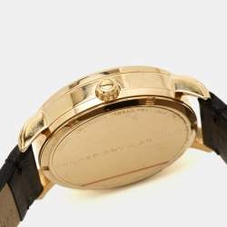 Pre Owned Marc by Marc Jacobs Gold Plated Stainless Steel Leather MBM8651 Unisex Wristwatch 38 mm