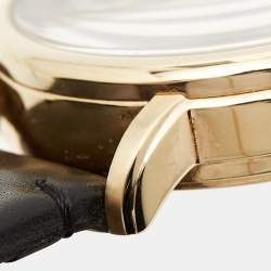 Pre Owned Marc by Marc Jacobs Gold Plated Stainless Steel Leather MBM8651 Unisex Wristwatch 38 mm