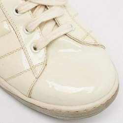 Marc Jacobs White Patent Leather Low Top Sneakers Size 42
