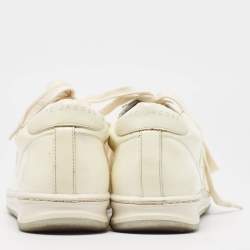 Marc Jacobs White Patent Leather Low Top Sneakers Size 42