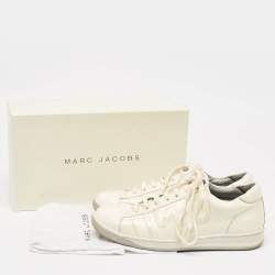 Marc Jacobs White Patent Leather Low Top Sneakers Size 42