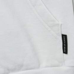 Marcelo Burlon White Printed Cotton Knit Hooded Sweatshirt S